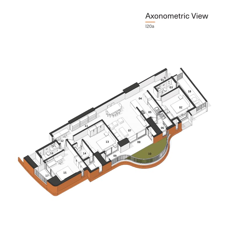 I20 - 3 BHK + Study Floor Plan