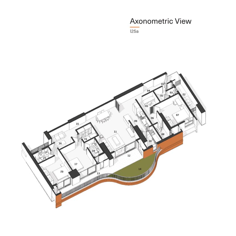 I25 - 3 BHK + HO + Maid Room + Maid bathroom + Study Floor Plan