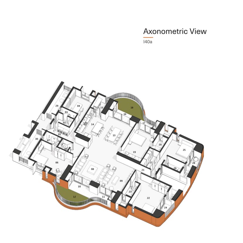 I40 - 3 BHK + HO Floor Plan