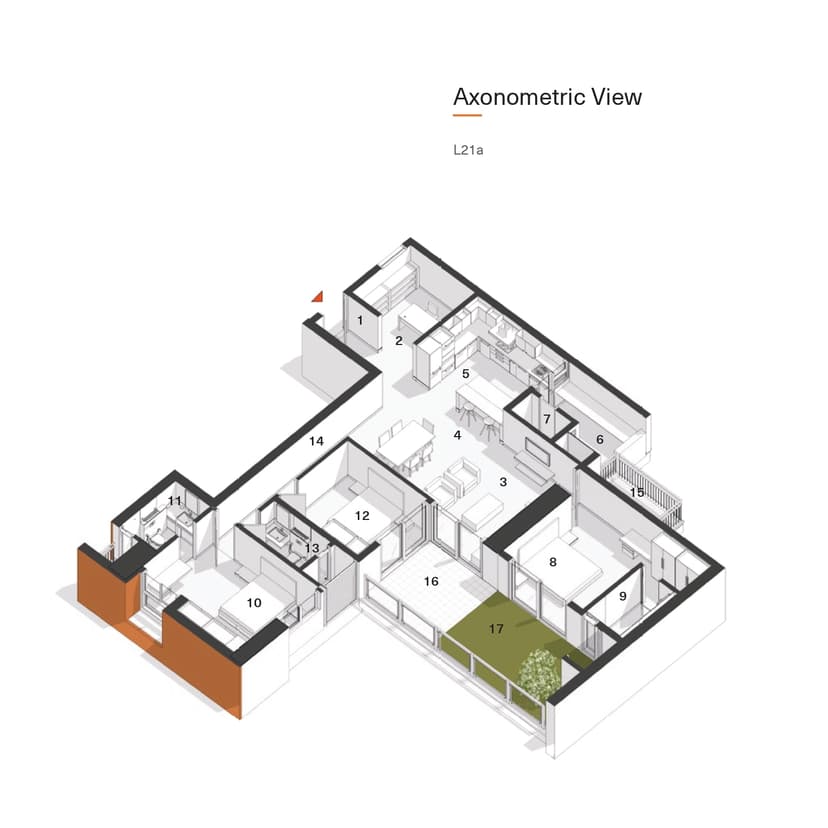 L21 - 3 BHK + HO Floor Plan