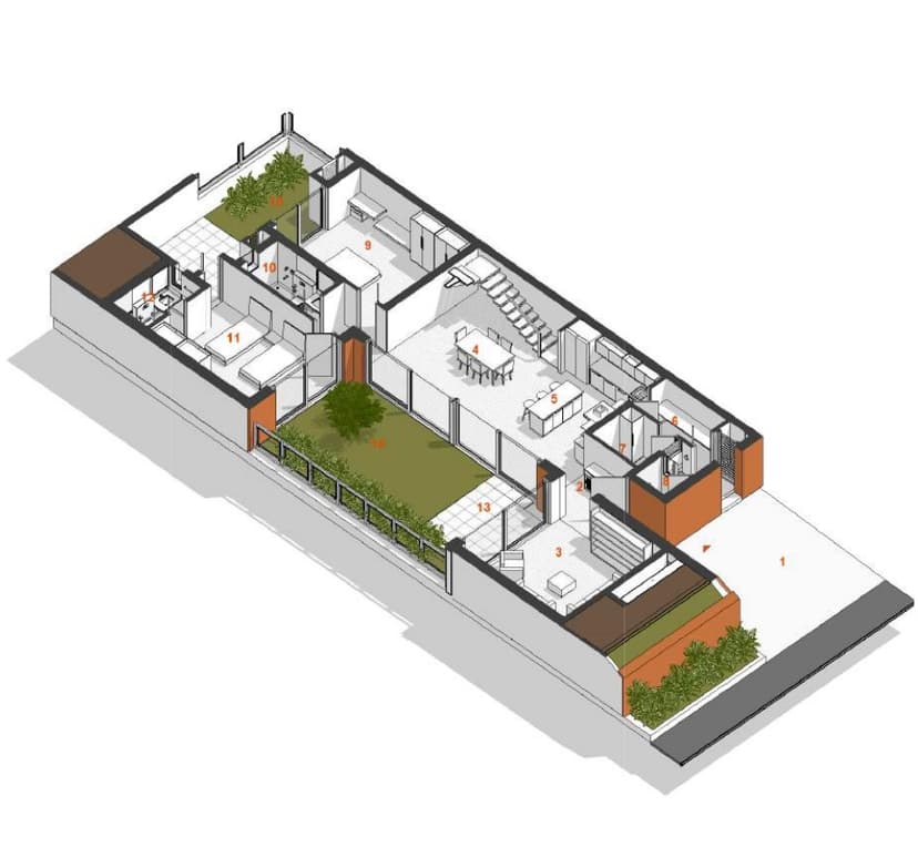 V35 - Villa , 3 BHK + Media Room + Maid Room + Maid bathroom  Floor Plan