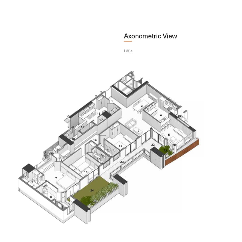 L30 Penthouse -  5 BHK Duplex Floor Plan