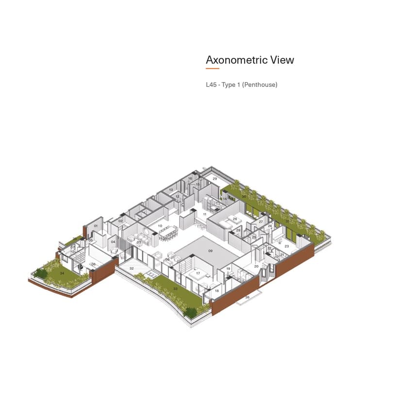 L45 Penthouse -  5 BHK  Floor Plan