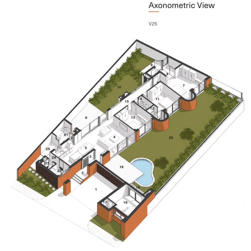V25 - Villa, 3 BHK + HO Floor Plan